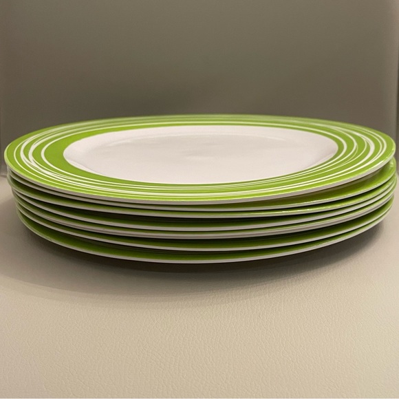 Mela-ware set of 8 plastic plates reusable light - Picture 3 of 4